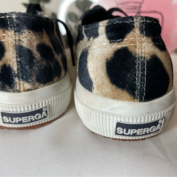 Superga Velvet Leopard Animal Print Sneaker Sz. 38 - Picture 6 of 12